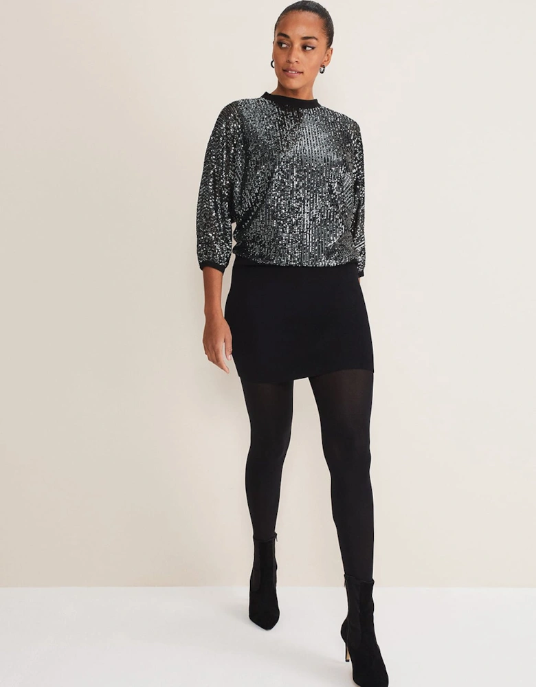 Becca Batwing Sequin Dress