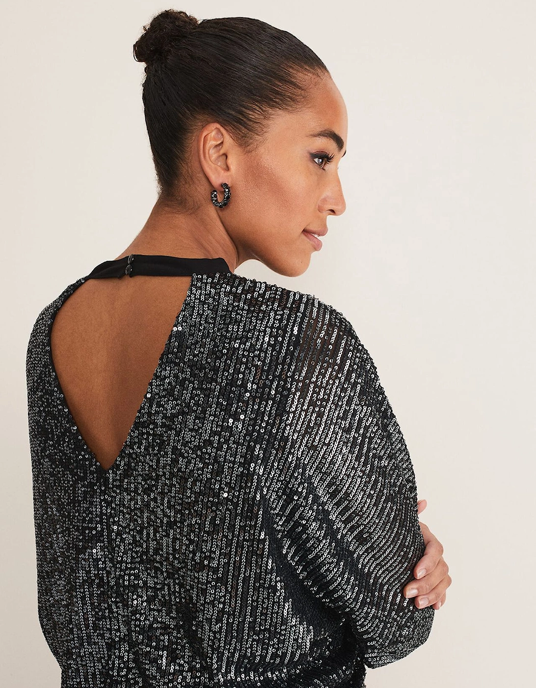Becca Batwing Sequin Dress