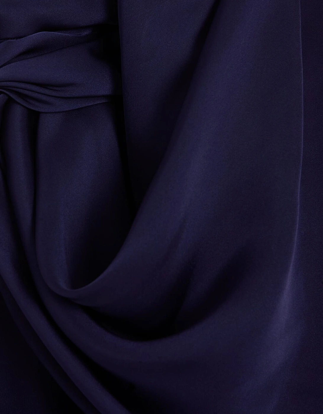 Daliah High Neck Satin Midi Dress