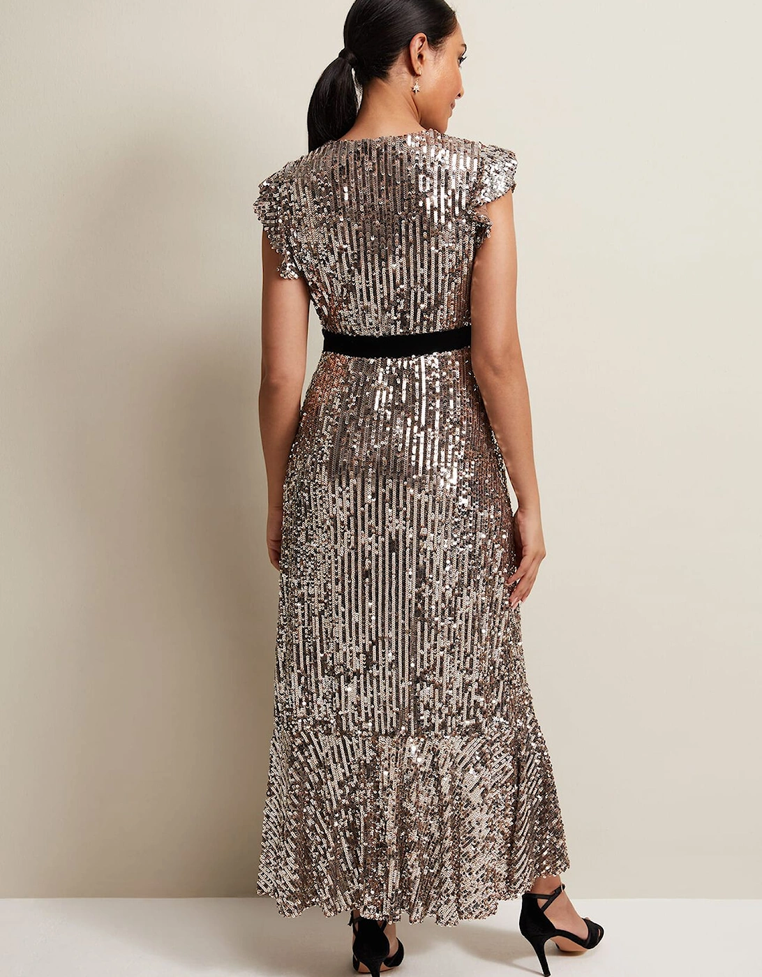 Petite Enja Sequin Maxi Dress