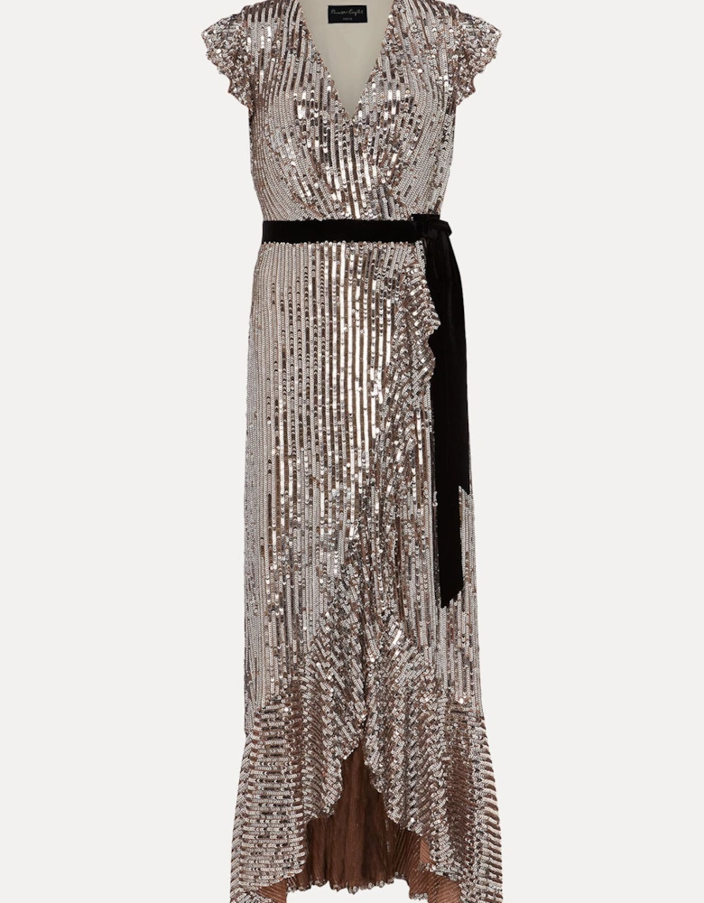 Petite Enja Sequin Maxi Dress