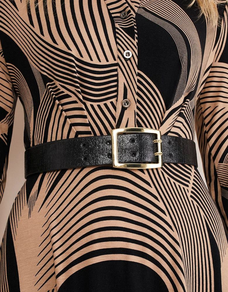 Wide Leather Waist Belt