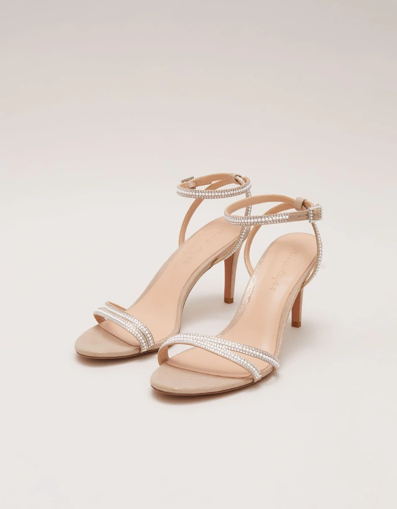 Pearl Embellished Barely There Sandal