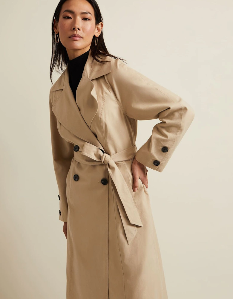 Sandy Button Detail Trench