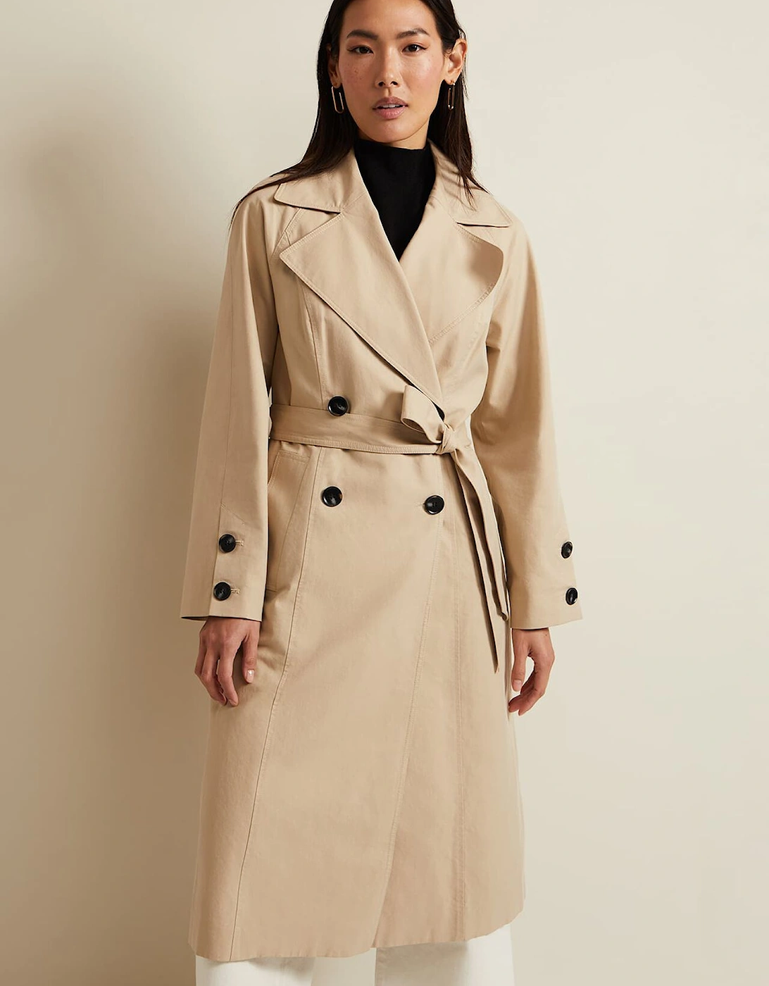 Sandy Button Detail Trench