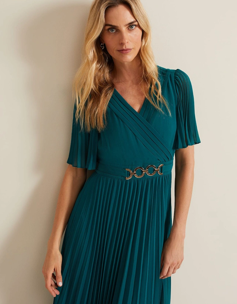 Yasmina Pleated Maxi Dress