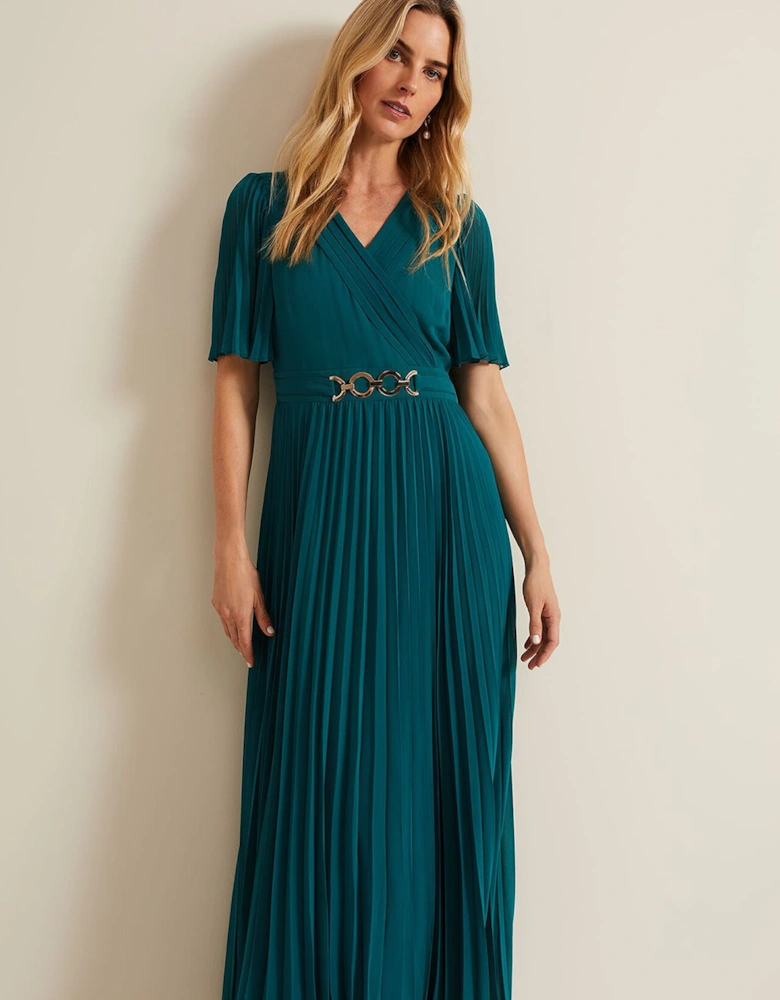 Yasmina Pleated Maxi Dress