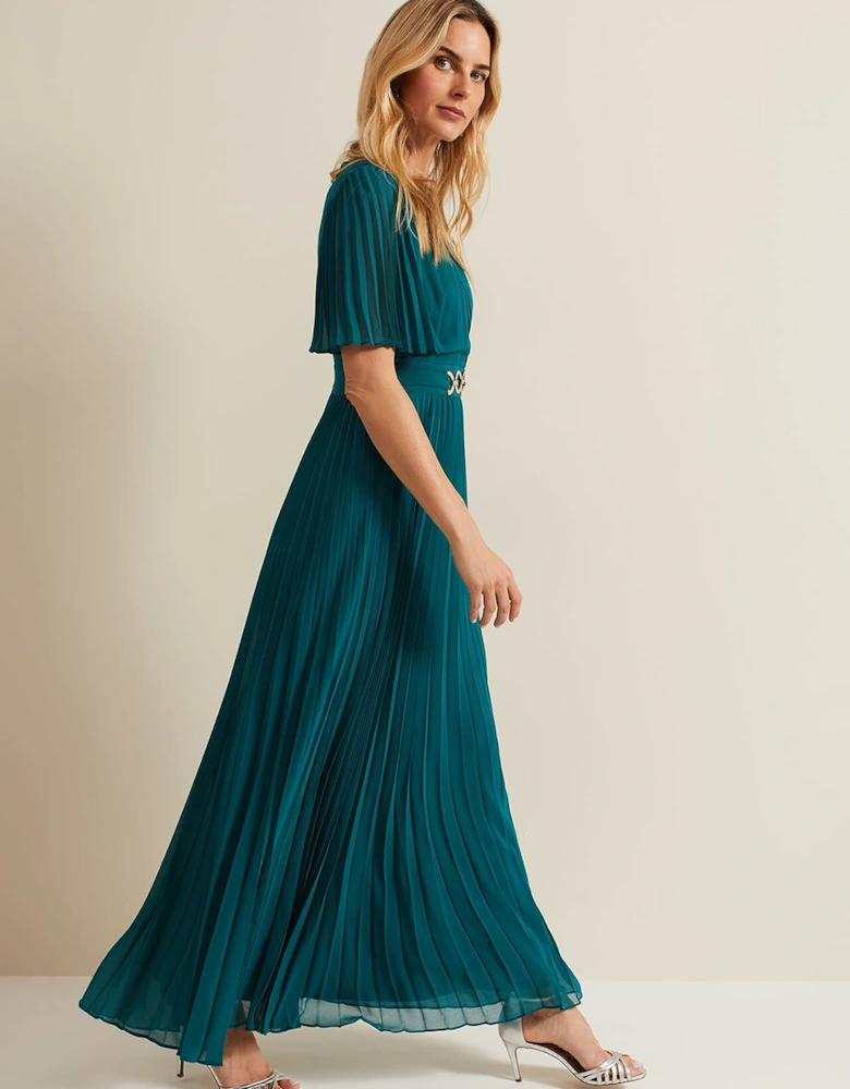 Yasmina Pleated Maxi Dress