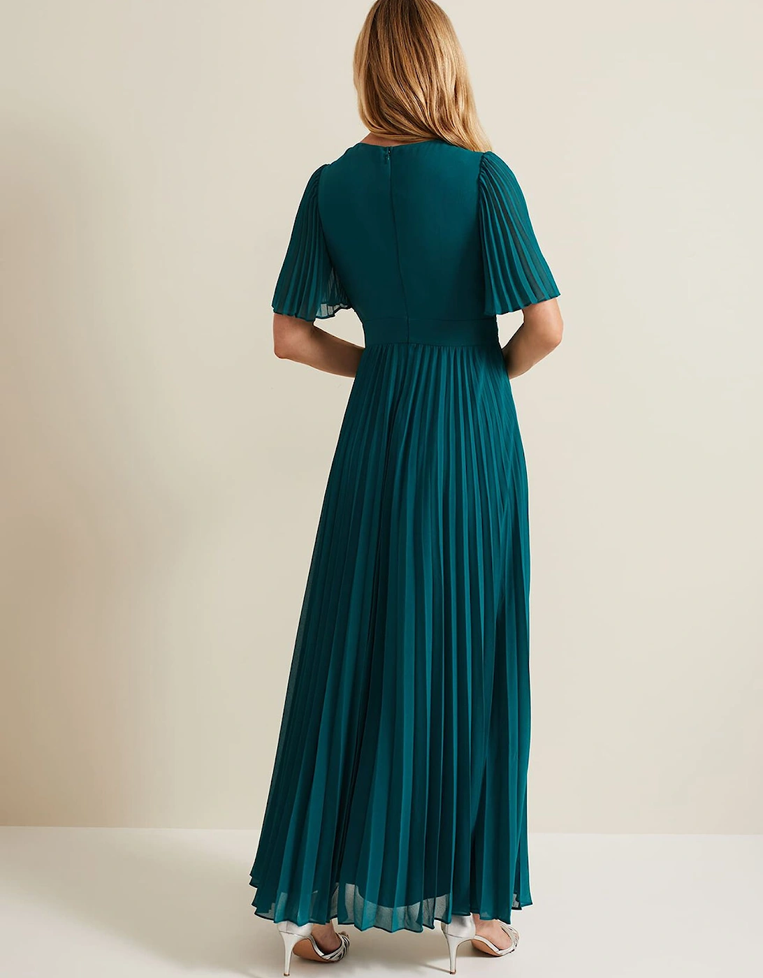 Yasmina Pleated Maxi Dress