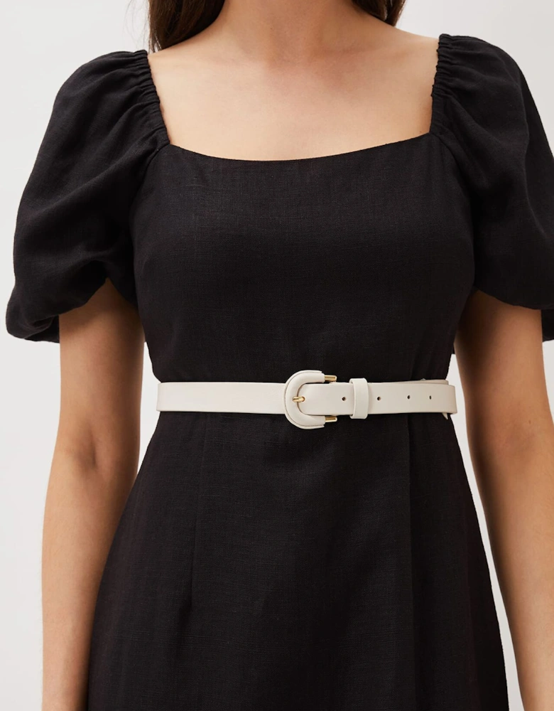 Self Covered Leather Waist Belt