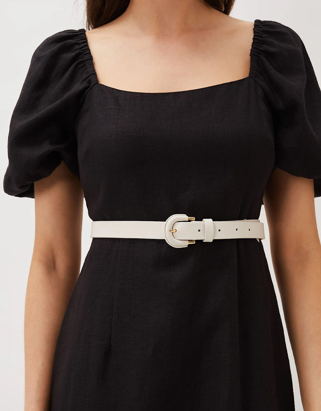 Self Covered Leather Waist Belt