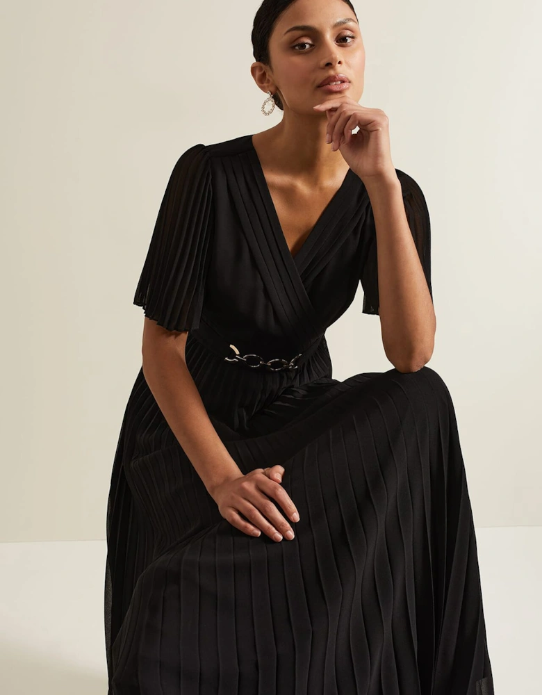 Yasmina Pleated Maxi Dress