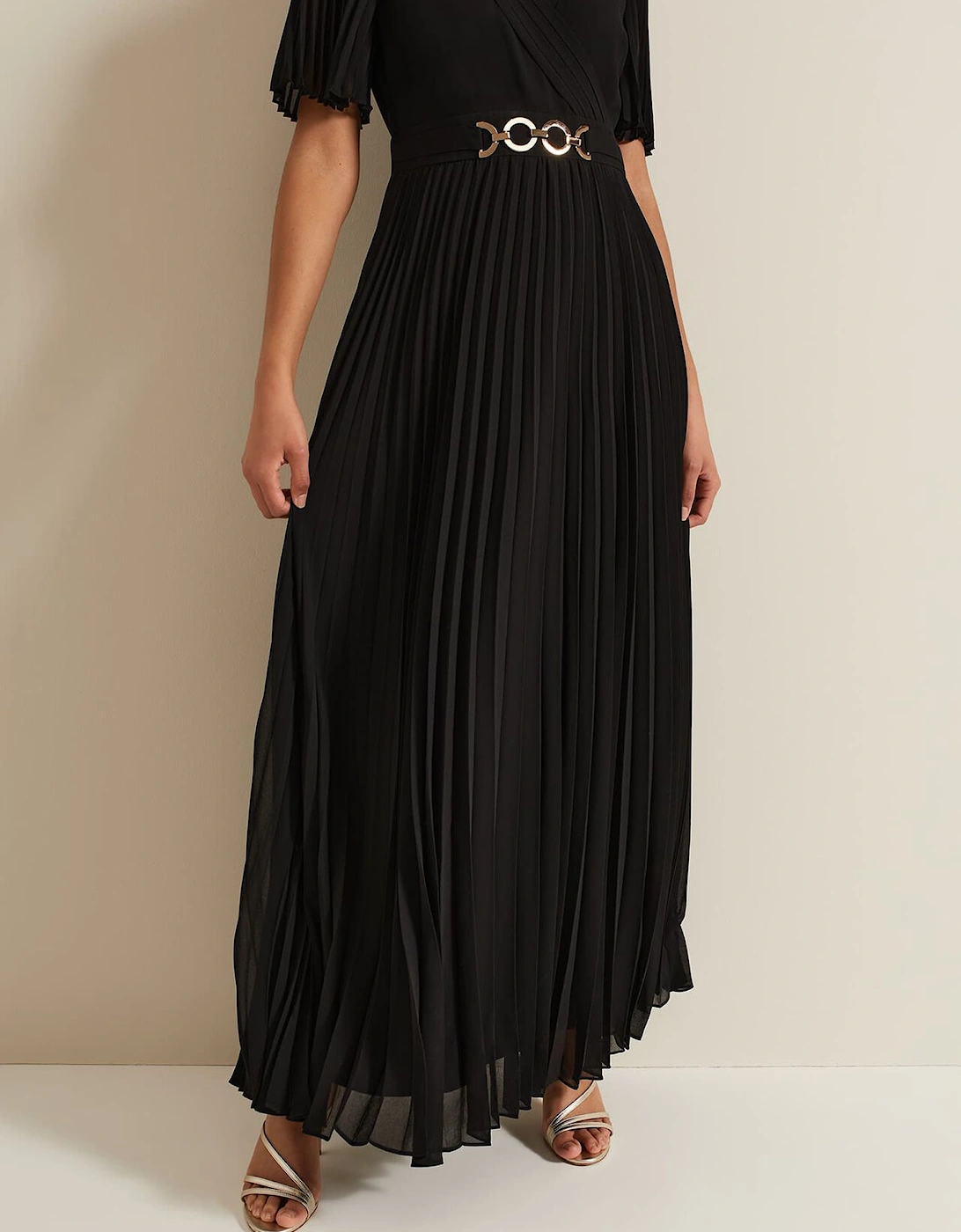 Yasmina Pleated Maxi Dress