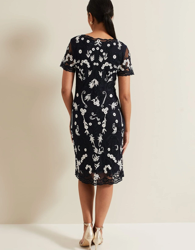 Petite Florisa Embroidered Dress