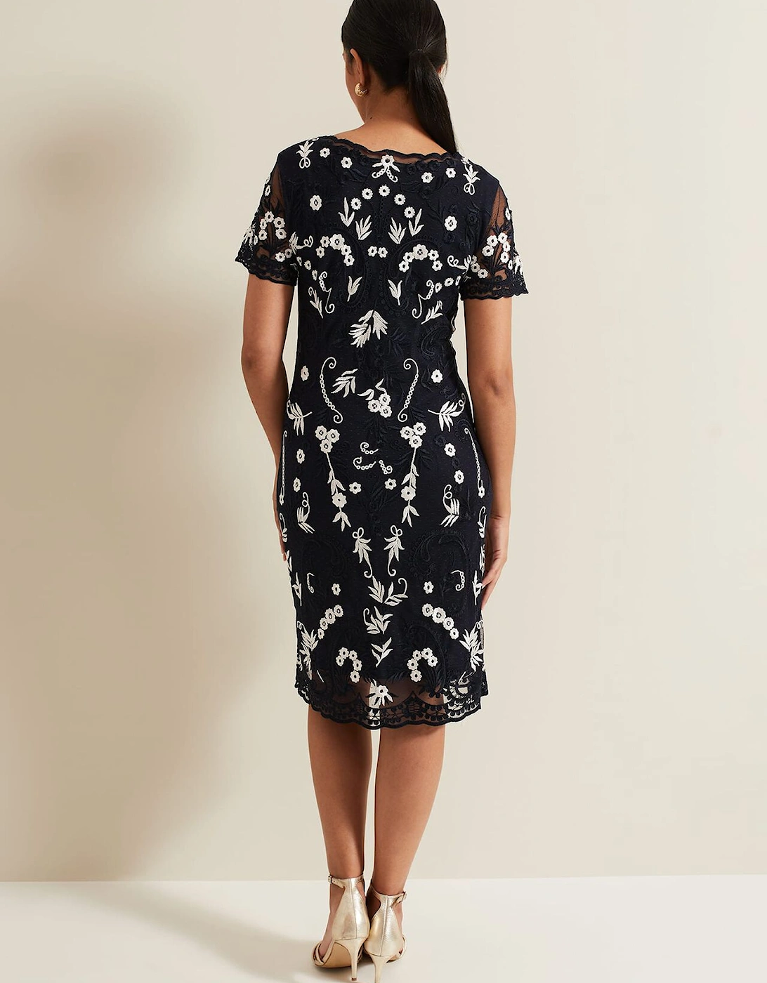 Petite Florisa Embroidered Dress