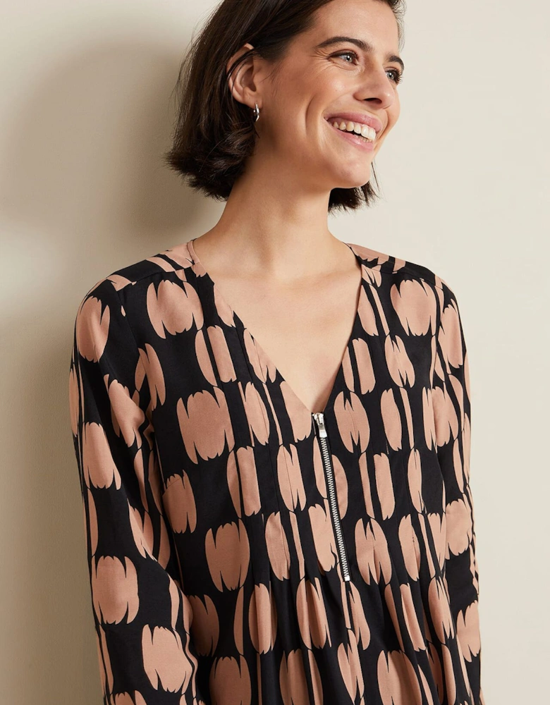 Penele Spot Swing Dress