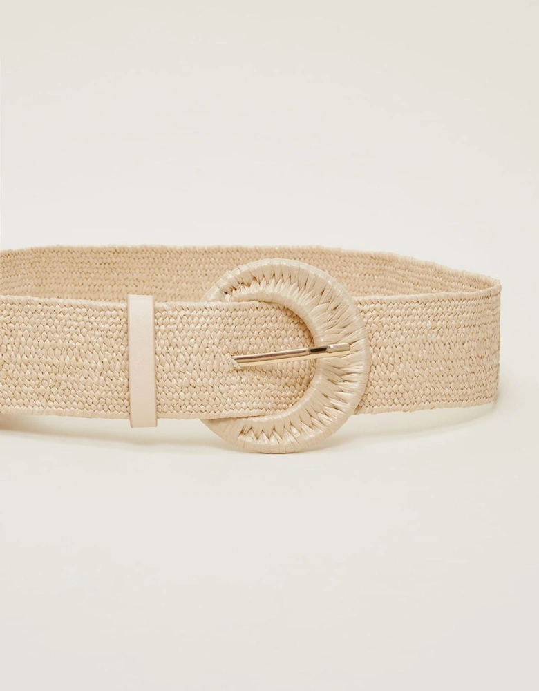 Wide Plaited Waist Belt