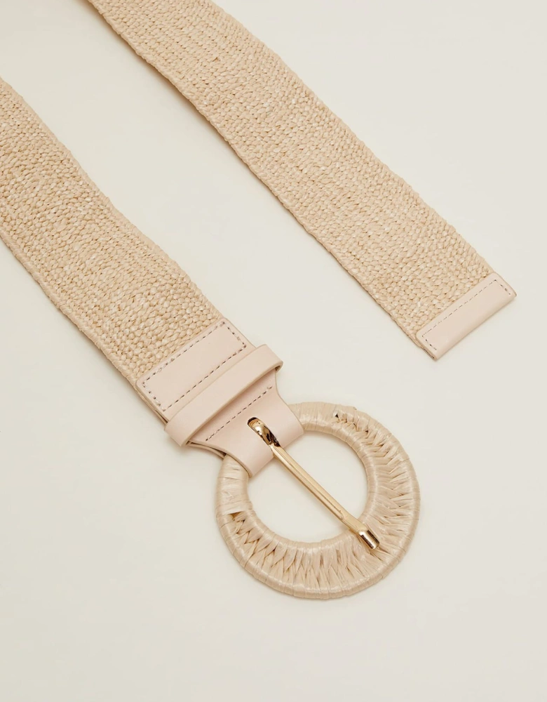 Wide Plaited Waist Belt