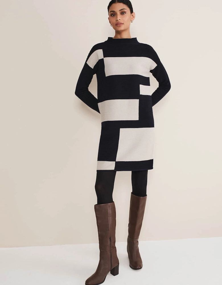 Azera Colour Block Knit Dress