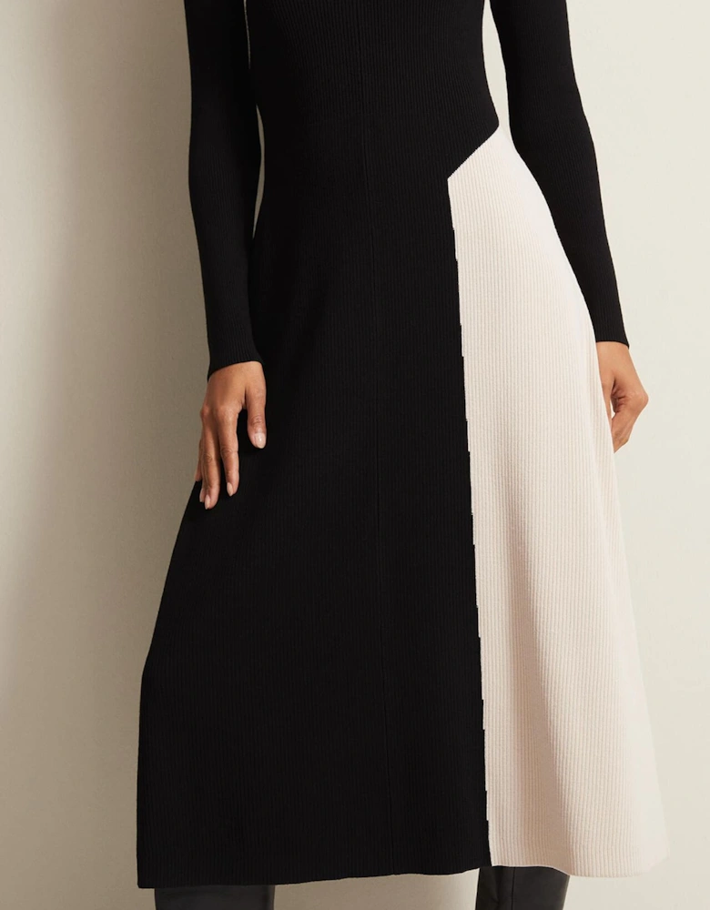 Julie Knitted Colourblock Midaxi Dress