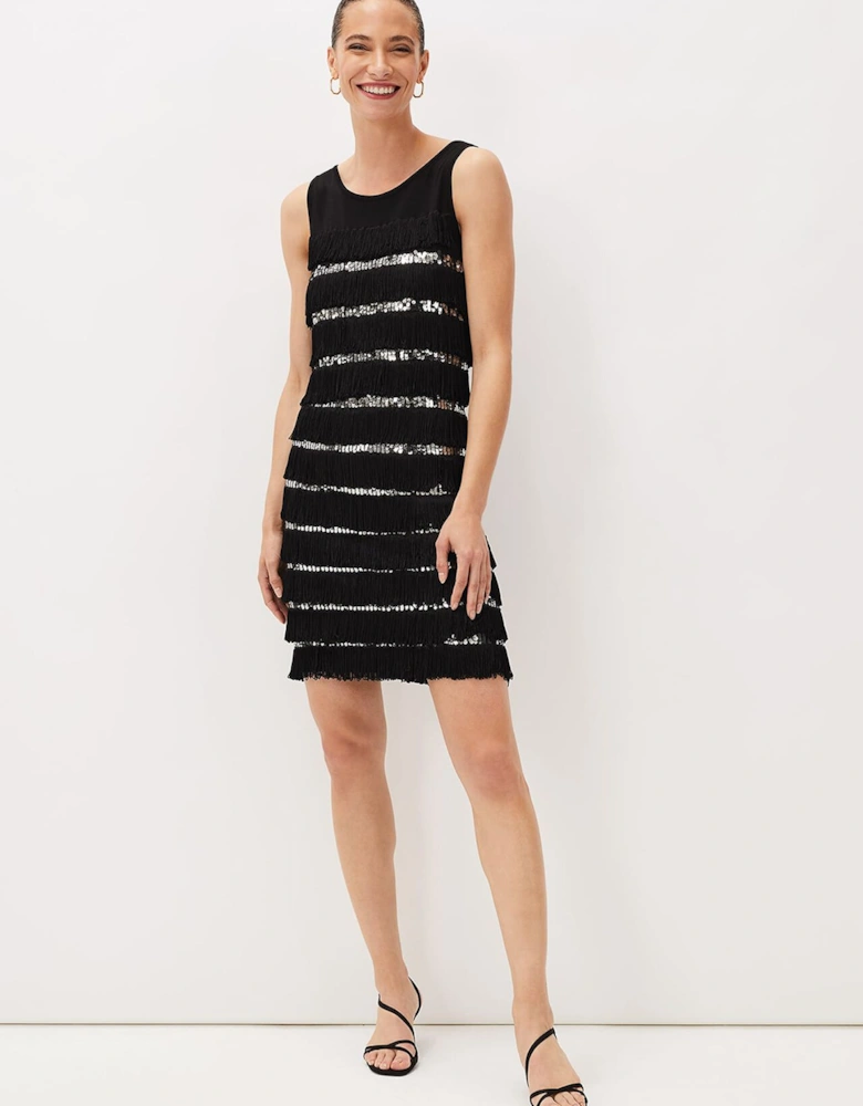 Sofianne Sequin Fringe Dress