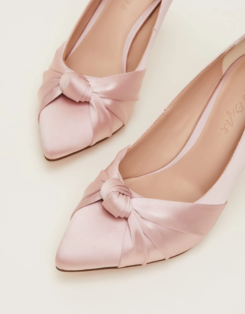 Satin Knot Front Court Shoe