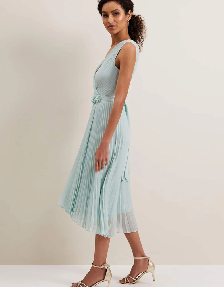 Cressida Pleated Midi Dress