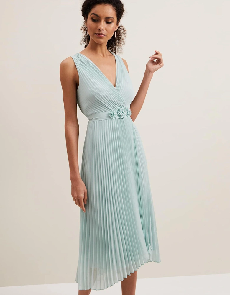 Cressida Pleated Midi Dress