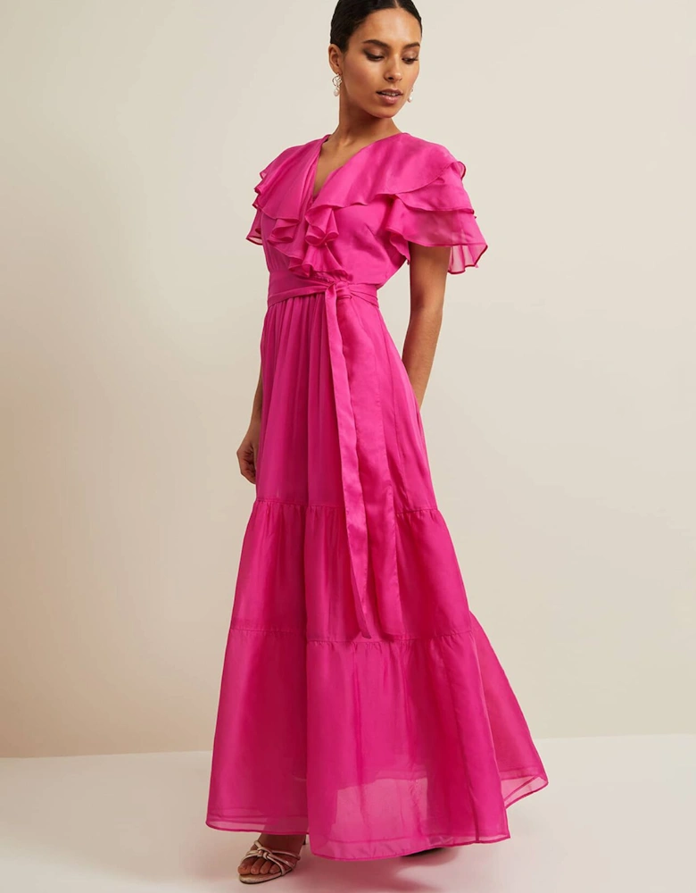 Petite Mabelle Organza Maxi Dress