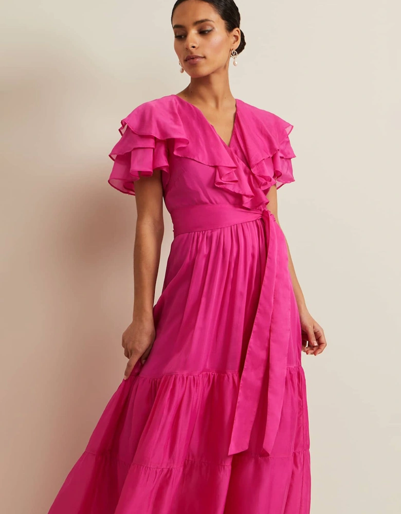 Petite Mabelle Organza Maxi Dress