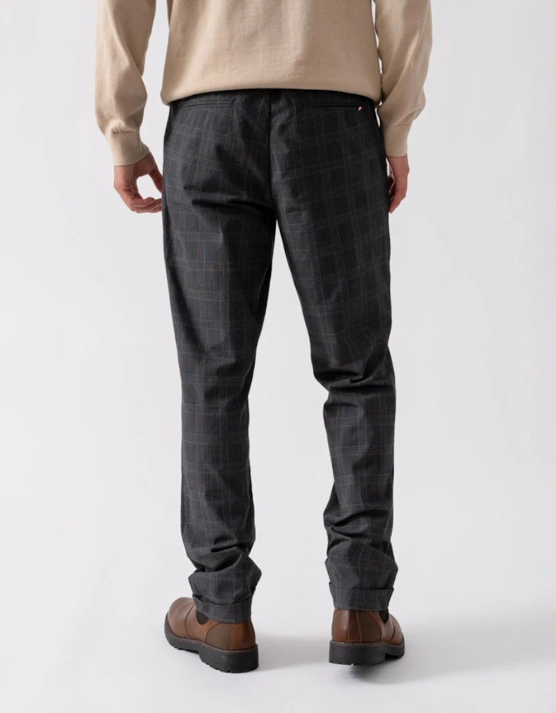 Mens Drawstring Waist Check Trousers