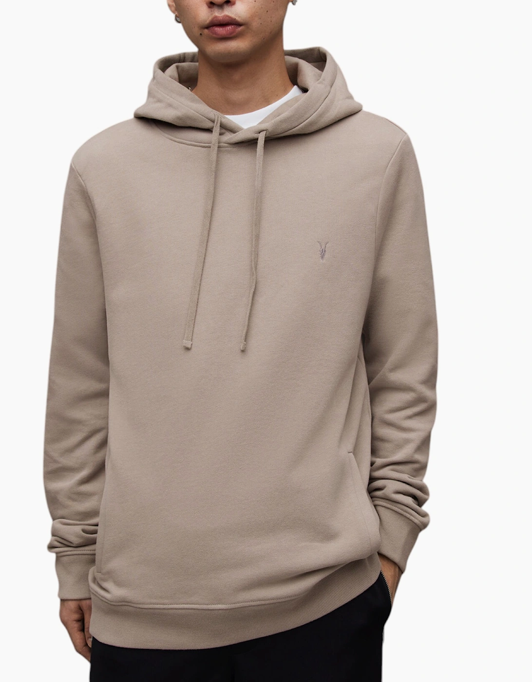 Allsaints Men's Cream All Saints Raven Oth Hoodies Long Sleeve Pullover Jumper Cotton Winter New - Size: 38