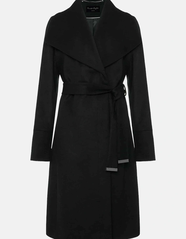 Petite Nicci Dark Green Wool Smart Coat