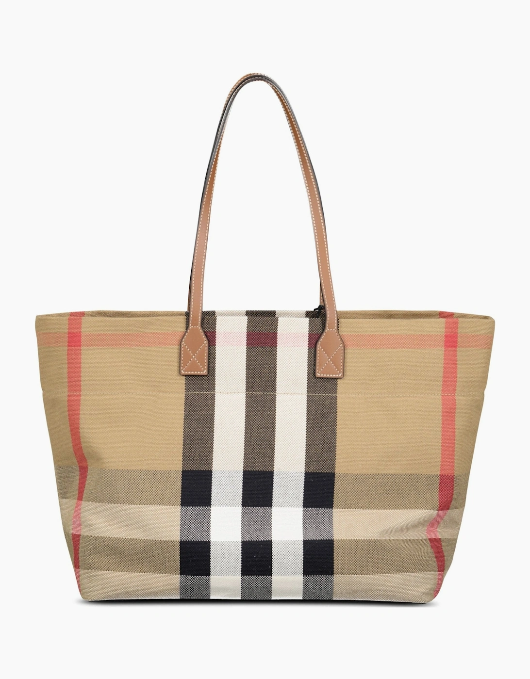 Women's Burberry 'London' Canvas Tote Bag Taupe Brown