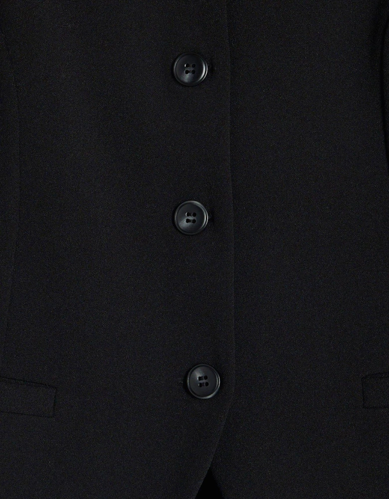 Tailored Button Jacket - Black