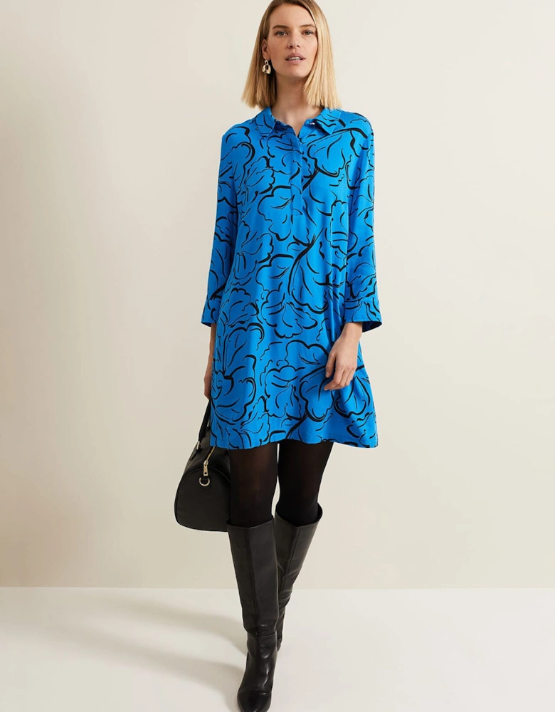 Marina Leaf Print Tunic Dress