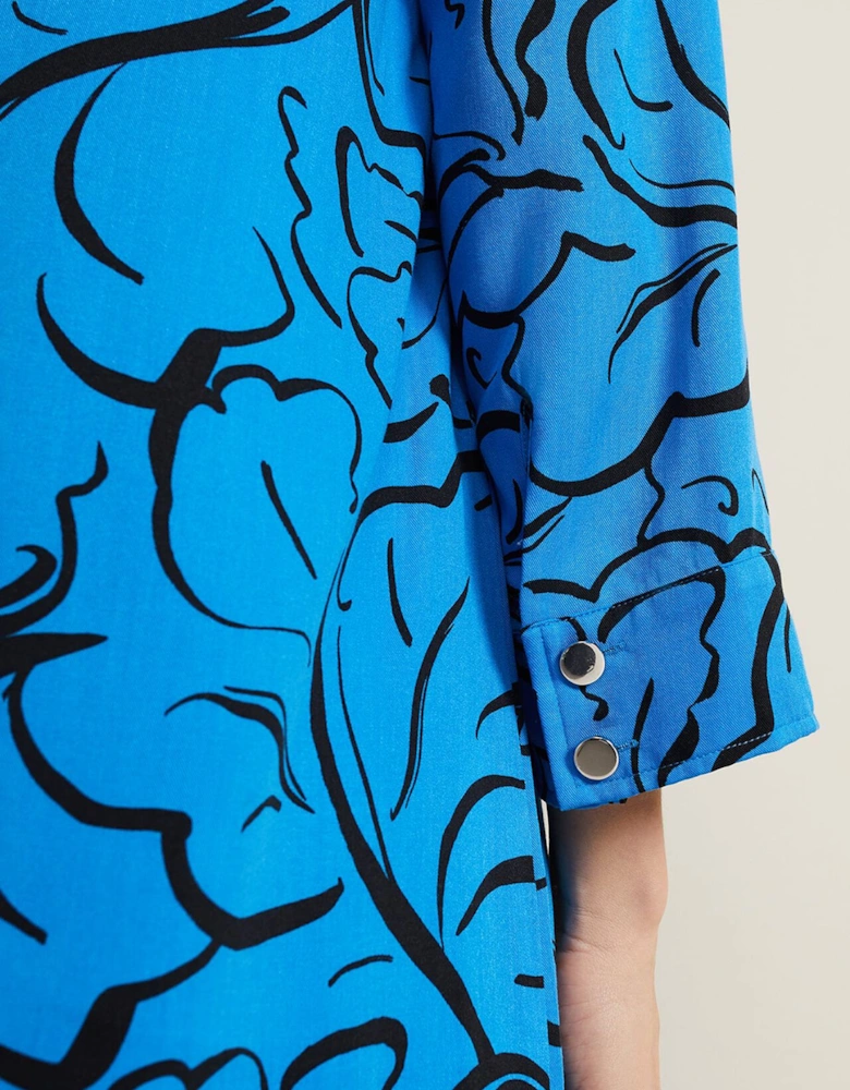 Marina Leaf Print Tunic Dress