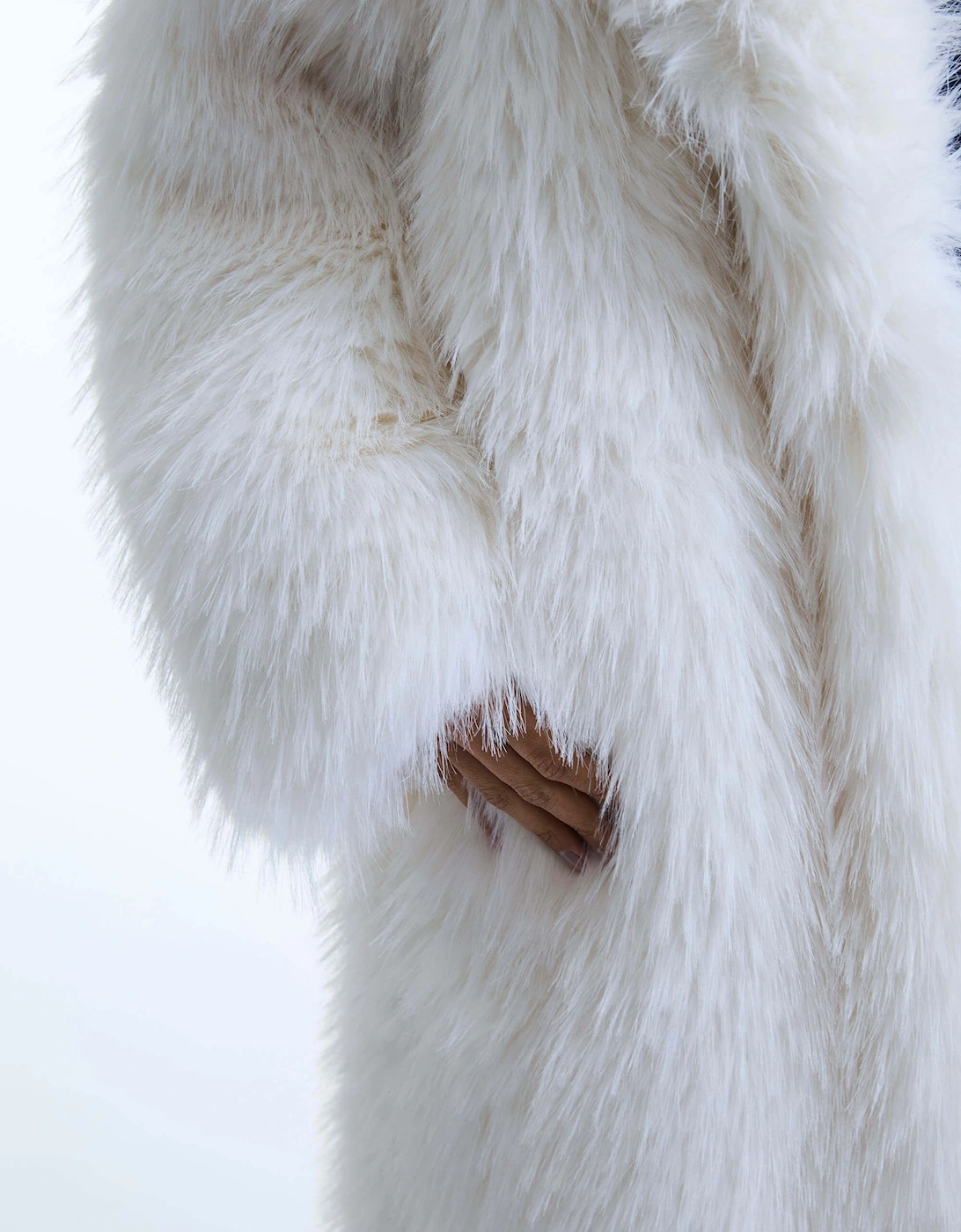 White Faux Fur Coat