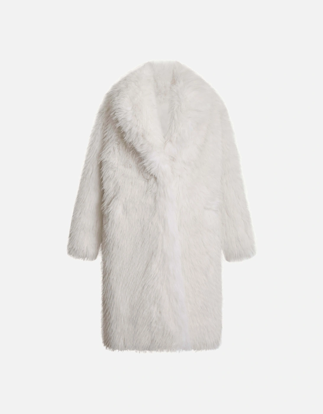 White Faux Fur Coat