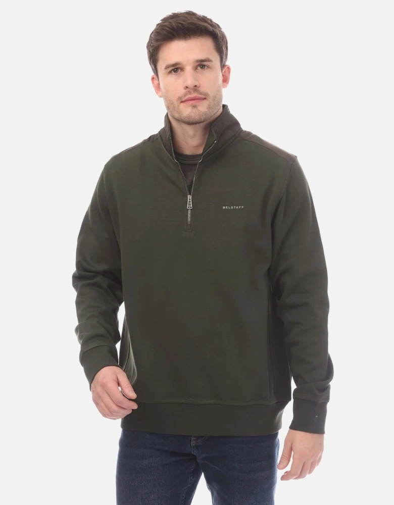 Cotton Fleece Alloy Quarter Zip Sweatshirt