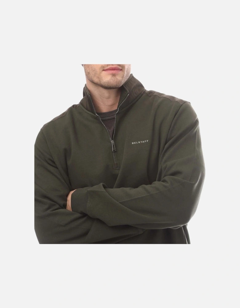 Cotton Fleece Alloy Quarter Zip Sweatshirt