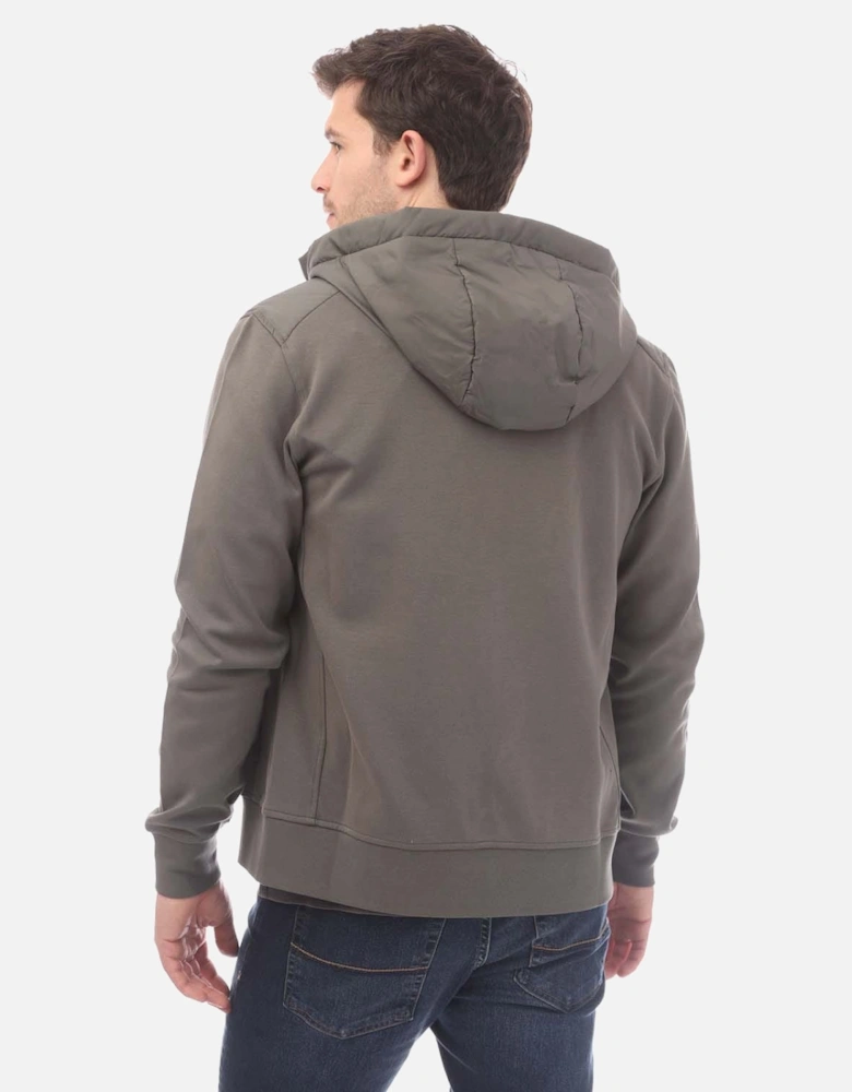 Cotton Fleece Alloy Zip Through Hoodie