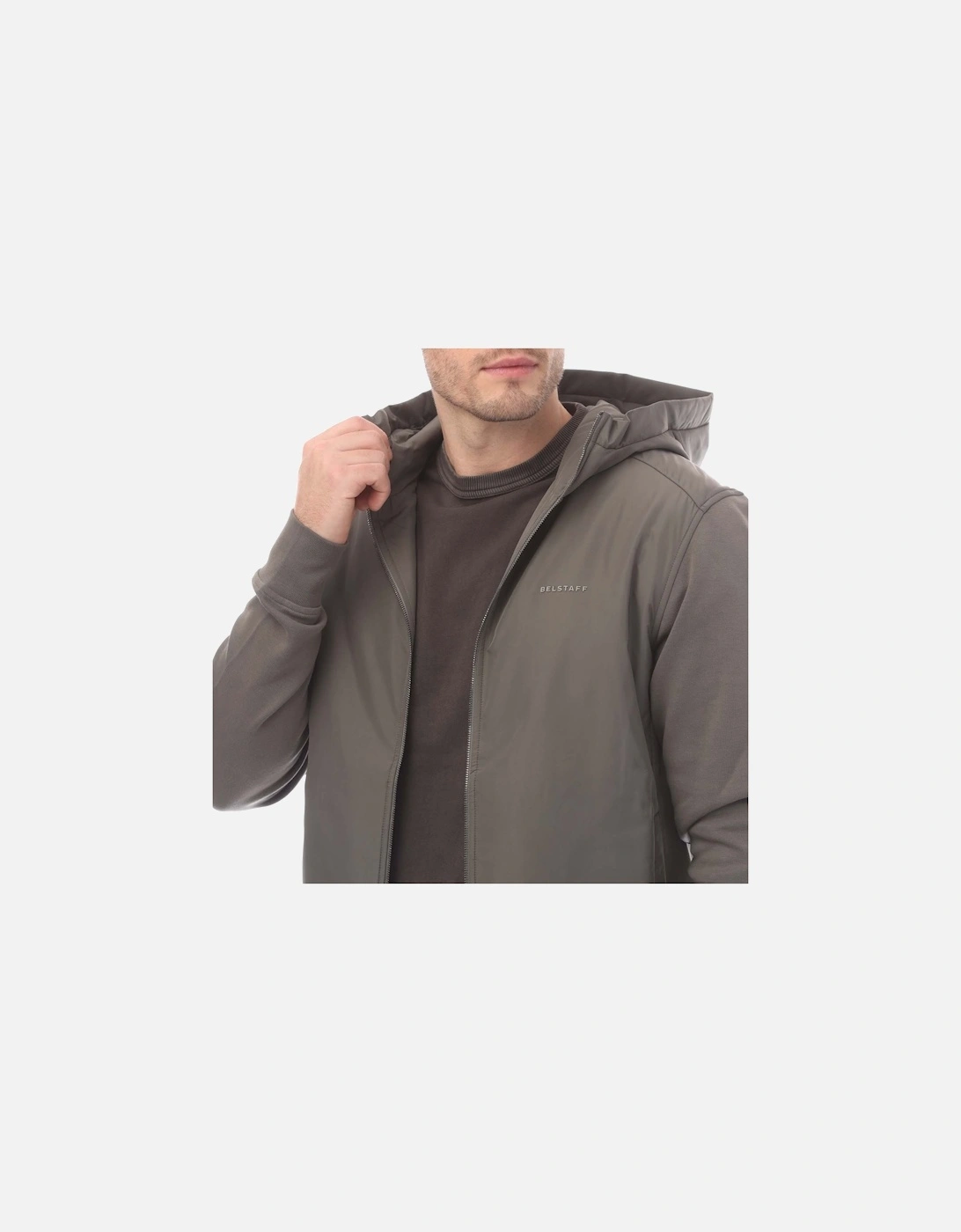 Cotton Fleece Alloy Zip Through Hoodie