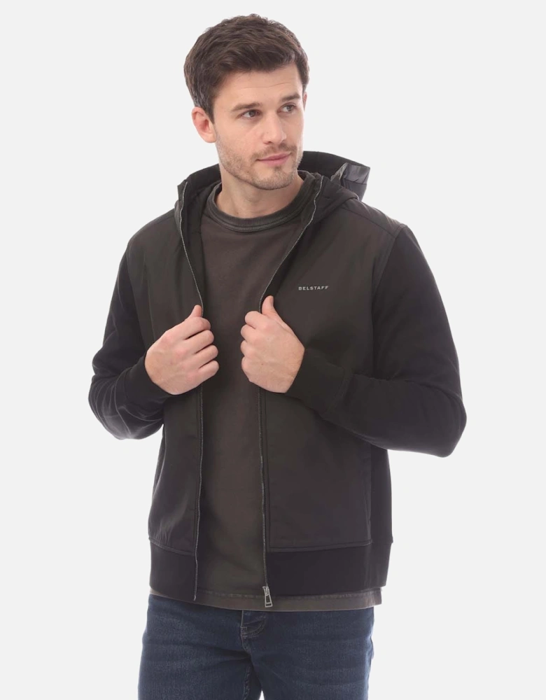 Cotton Fleece Alloy Zip Through Hoodie