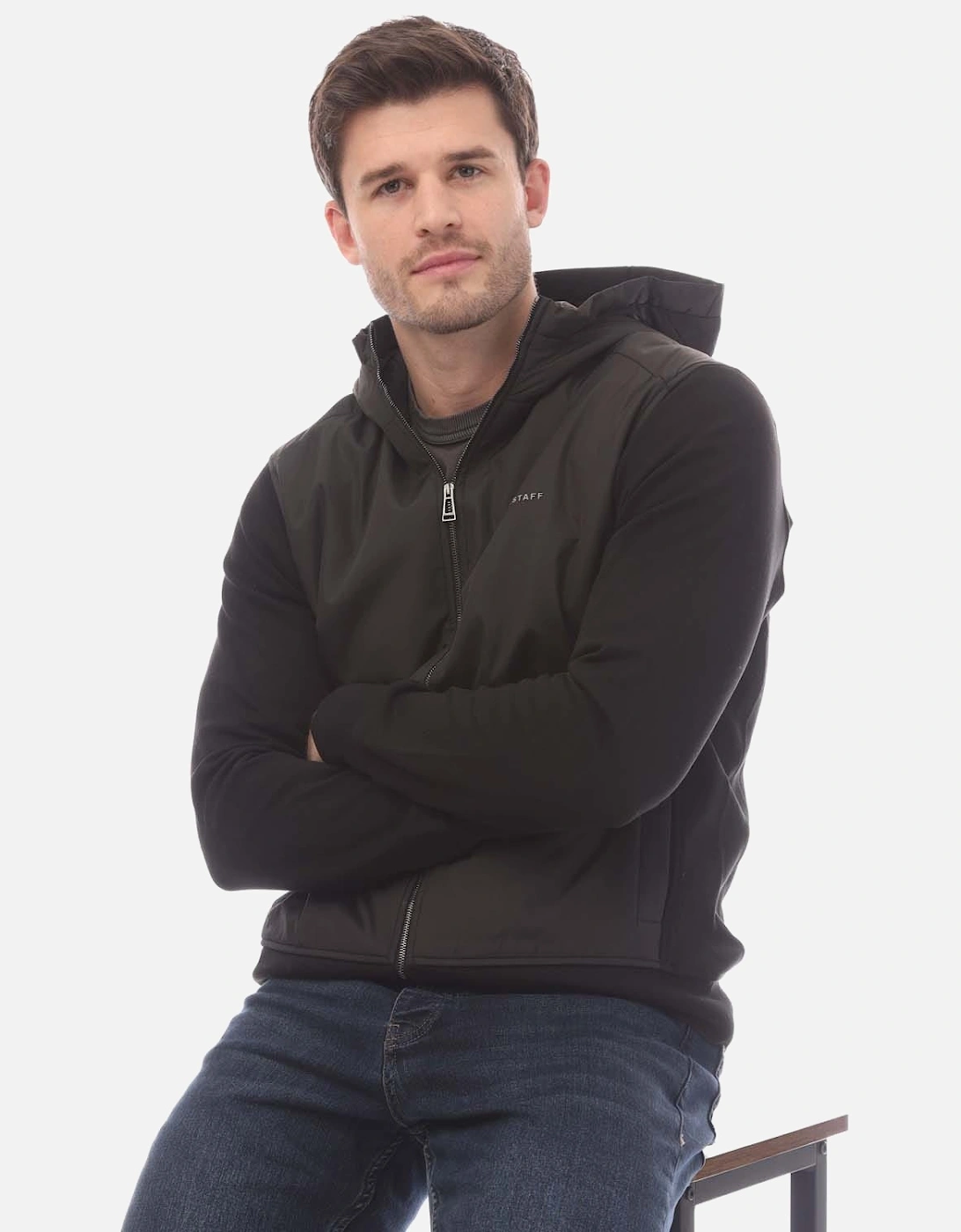 Cotton Fleece Alloy Zip Through Hoodie