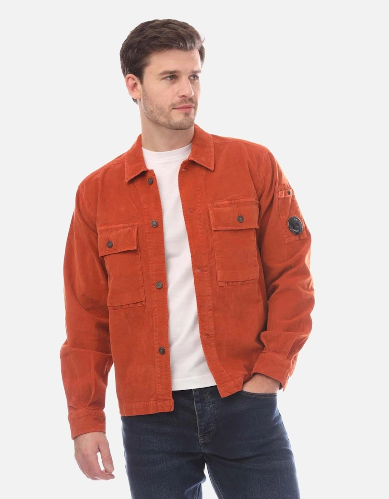 Corduroy Buttoned Utility Overshirt