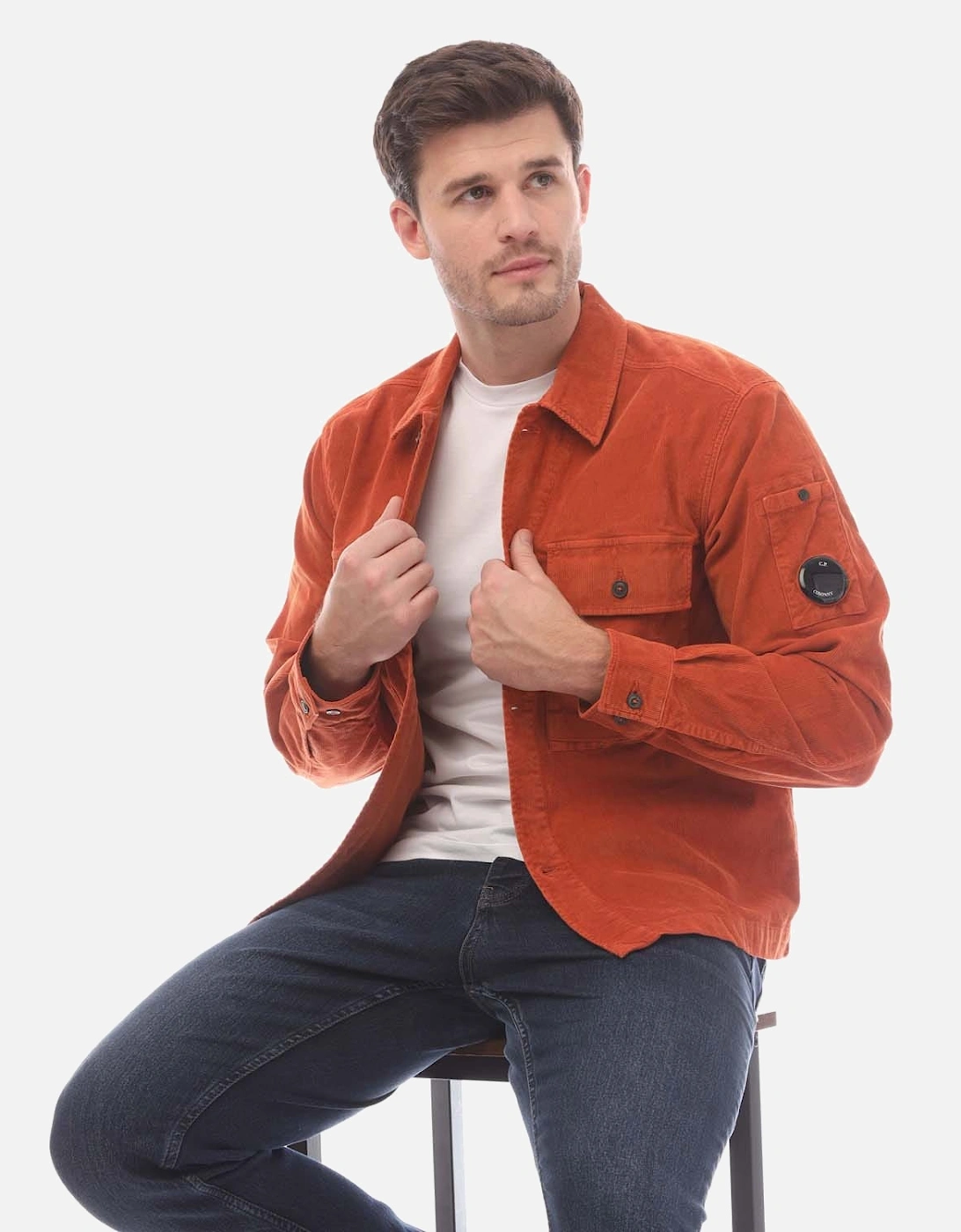 Corduroy Buttoned Utility Overshirt