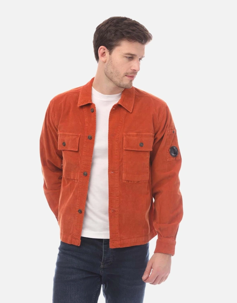 Corduroy Buttoned Utility Overshirt