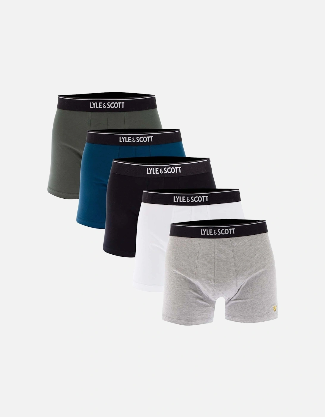 Mens Jackson 5 Pack Boxer Shorts, 2 of 1