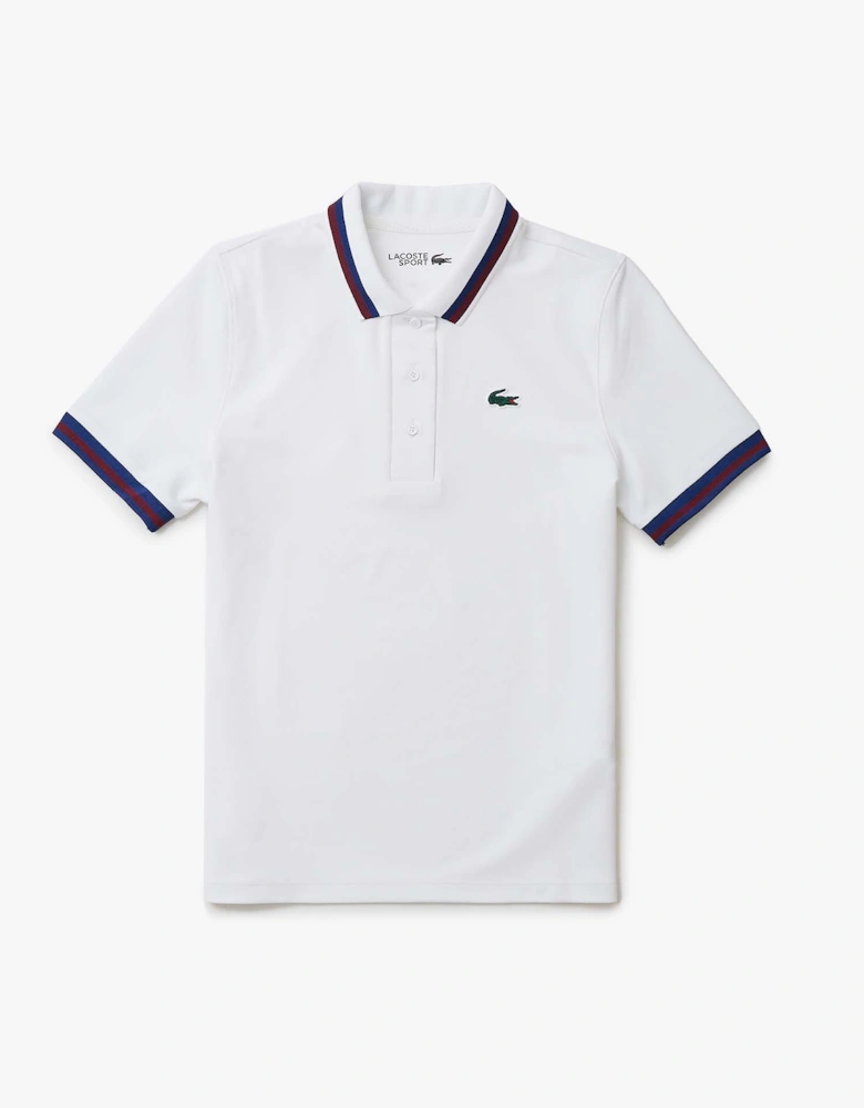 UV Protect Stripe Collar Tennis Polo Shirt